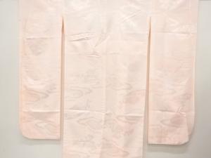 雲・地紙に菊・牡丹模様織り出し　振袖用単衣長襦袢